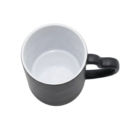 Heart Handle Black Ceramic Mug (350 ml)