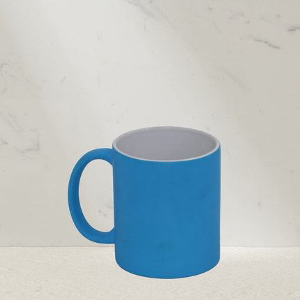 Stylish Matte Finish Blue Sublimation Ceramic Mug for Personalized Designs