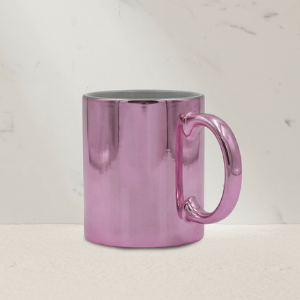 Shiny Metallic Pink Personalized Sublimation Mug