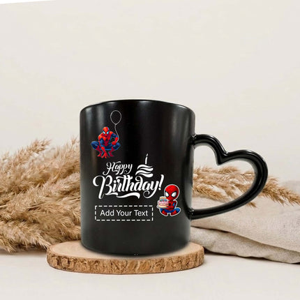 Personalized Spider Superhero Magic Mug for Kids – Birthday Surprise Mug