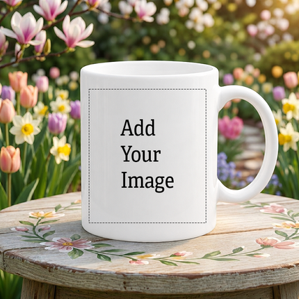 Personalized Happy Easter Ceramic Mug with Photo & Custom Text