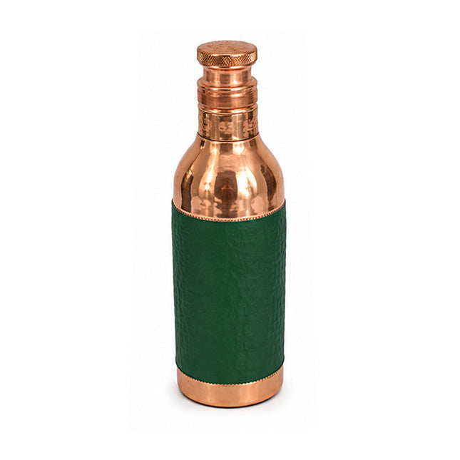 Champagne Silk Bottle – Green Medium Decorative Flask