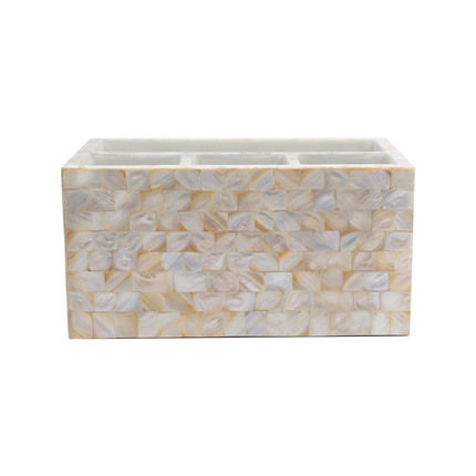 Luxury 4-Slot Mother of Pearl (MOP) Kitchen Organiser / Cutlery & Napkin Holder