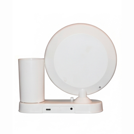 Rotating Round Photo Frame with Pen Stand – Dual Utility Desk Organizer