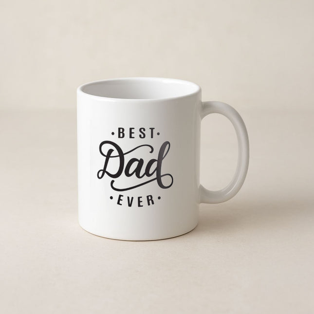 Personalized Best Dad Ever Ceramic Mug with Custom Text