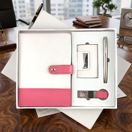 Premium Diary Set – Pink & White Combo Gift