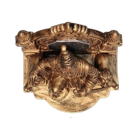 Bronze-Finish Chhatrapati Shivaji Maharaj Figurine on Throne for Home & Office