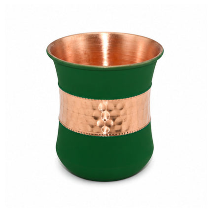 Copper Silk Lilly Glass – Green Handcrafted Drinkware