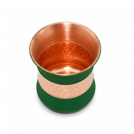 Copper Silk Lilly Glass – Green Handcrafted Drinkware