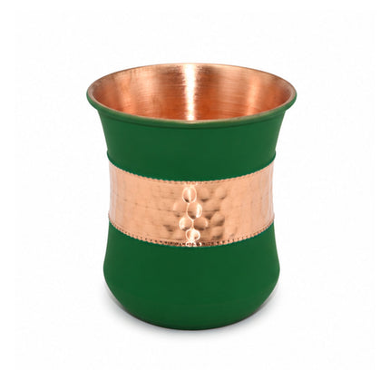 Copper Silk Lilly Glass – Green Handcrafted Drinkware