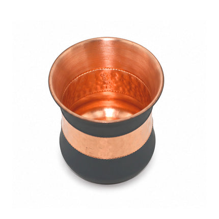 Copper Silk Lilly Glass – Grey Handcrafted Drinkware