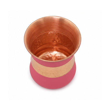 Copper Silk Lilly Glass – Pink Handcrafted Drinkware
