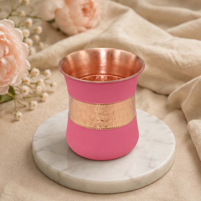 Copper Silk Lilly Glass – Pink Handcrafted Drinkware