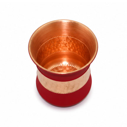 Copper Silk Lilly Glass – Red Handcrafted Drinkware