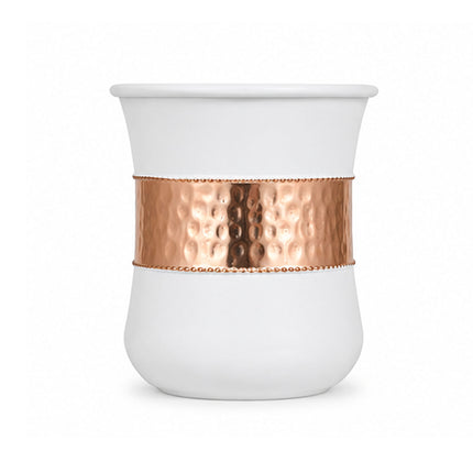 Copper Silk Lilly Glass – White Handcrafted Drinkware
