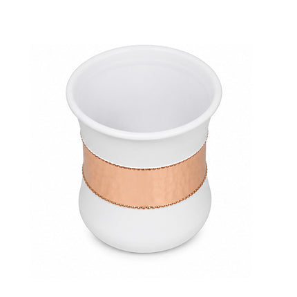 Copper Silk Lilly Glass – White Handcrafted Drinkware