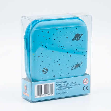 Cartoon Astronaut Tin Box - Leo & Galileo Blue Storage Tin by Kawaii-Q