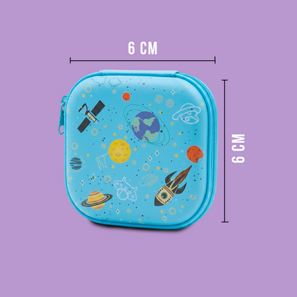 Cartoon Astronaut Tin Box - Leo & Galileo Blue Storage Tin by Kawaii-Q