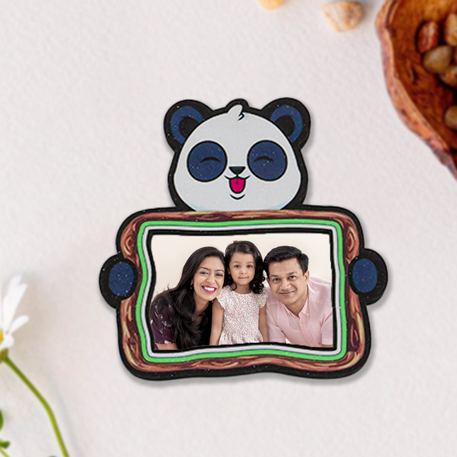 Cheerful Panda Fridge Magnet Frame