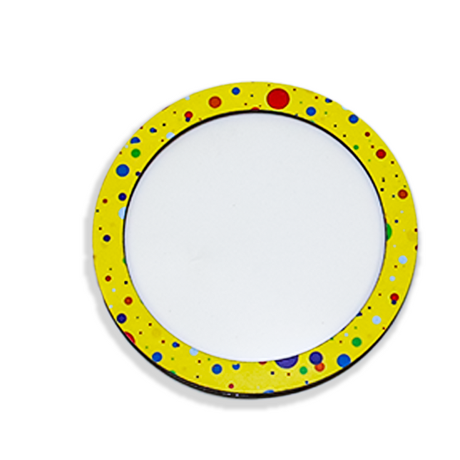 Cheerful Polka Pop Round Fridge Magnet