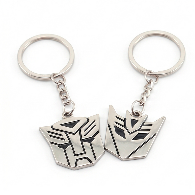 Transformers Metal Keychain Set | Autobot & Decepticon Logo Keyrings for Fans