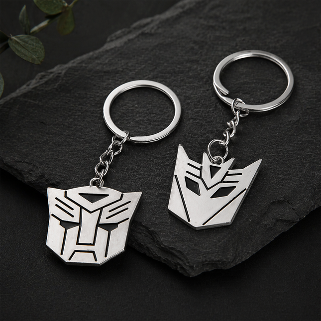 Transformers Metal Keychain Set | Autobot & Decepticon Logo Keyrings for Fans