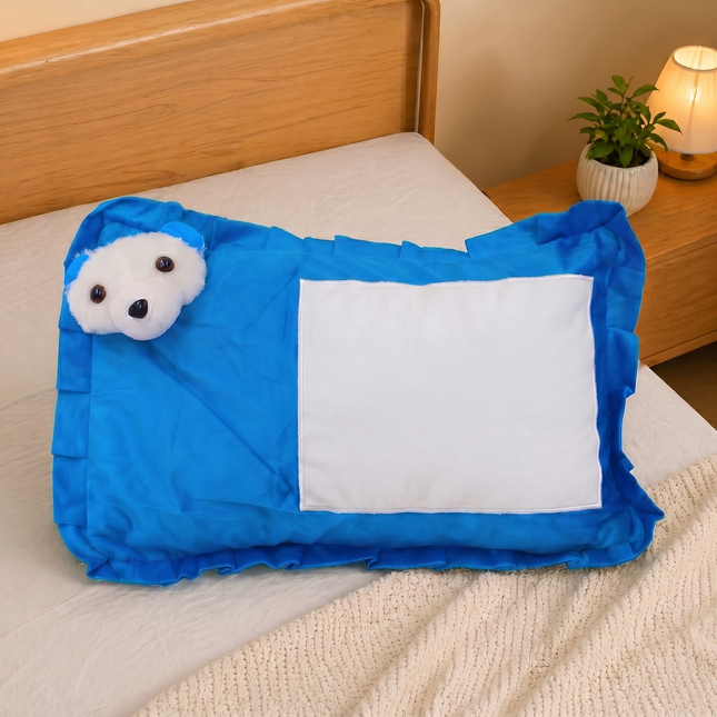 Cuddle Bear Blue Personalized Pillow – Soft & Adorable Kids’ Cushion