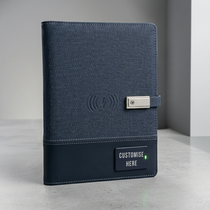 Smart Executive Notebook with Wireless Charging & USB Port