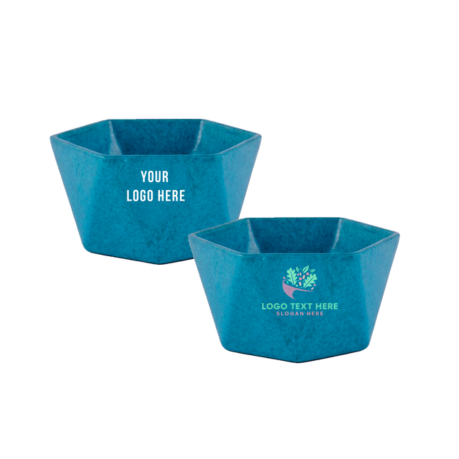 Blue Himalayan Pine Needle Nibble Bowl – Eco-Friendly Snack & Serving Bowl with Customization