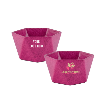 Pink Himalayan Pine Needle Nibble Bowl – Elegant Eco-Friendly Snack Bowl with Customization