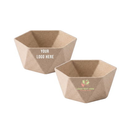 Beige Himalayan Pine Needle Nibble Bowl – Natural Eco-Friendly Serving Bowl with Customization