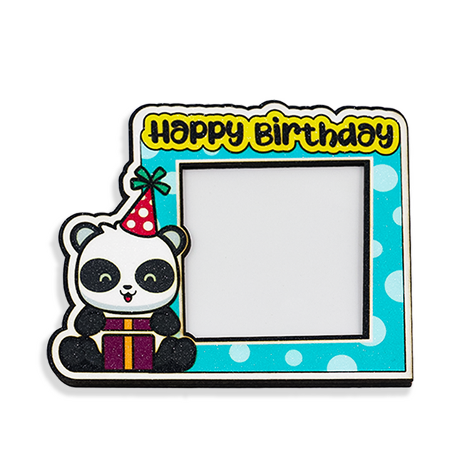Cute Birthday-Themed Fridge Magnet with Panda Design