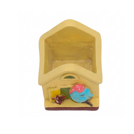 Cute Yellow Hut Multi-Purpose Pot or Planter