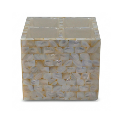 Deluxe 4-Slot Mother Of Pearl (MOP) Multi Purpose Organiser– Ivory Pearl Finish
