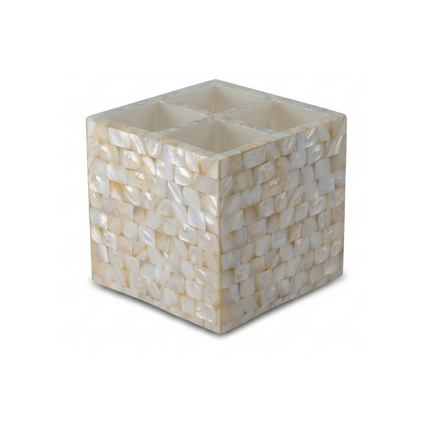 Deluxe 4-Slot Mother Of Pearl (MOP) Multi Purpose Organiser– Ivory Pearl Finish