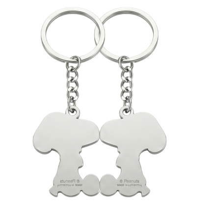 Snoopy Couple Metal Keychain Set | Matching Cartoon Character Keyrings for Couples