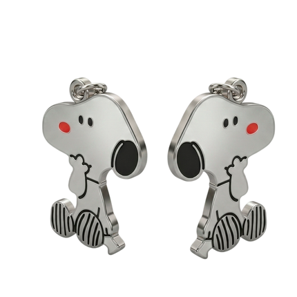 Snoopy Couple Metal Keychain Set | Matching Cartoon Character Keyrings for Couples