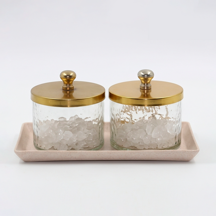 Elegant Decorative Glass Jars with Golden Lids – Festive Diwali Edition