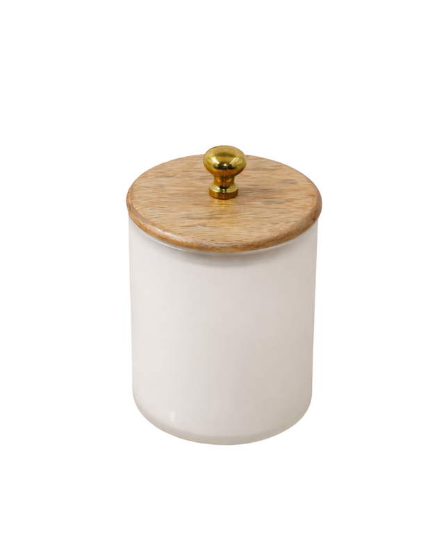 Frosted Glass Storage Jar