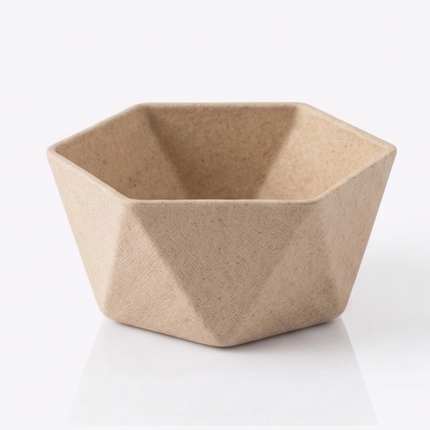 Beige Himalayan Pine Needle Nibble Bowl – Natural Eco-Friendly Serving Bowl with Customization