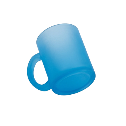 Frosted Translucent Blue Glass Sublimation Personalized Mug for Custom Designs_c