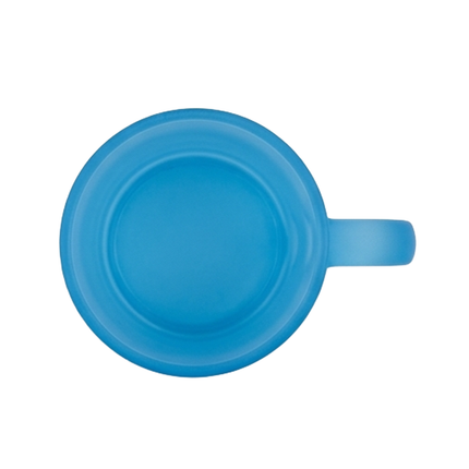 Frosted Translucent Blue Glass Sublimation Personalized Mug for Custom Designs_e