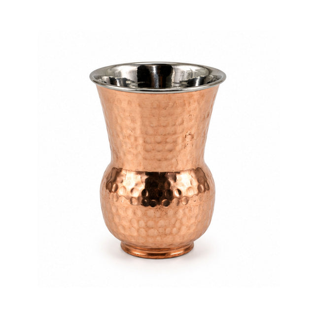 Steel & Copper Matka Glass – Traditional Drinkware