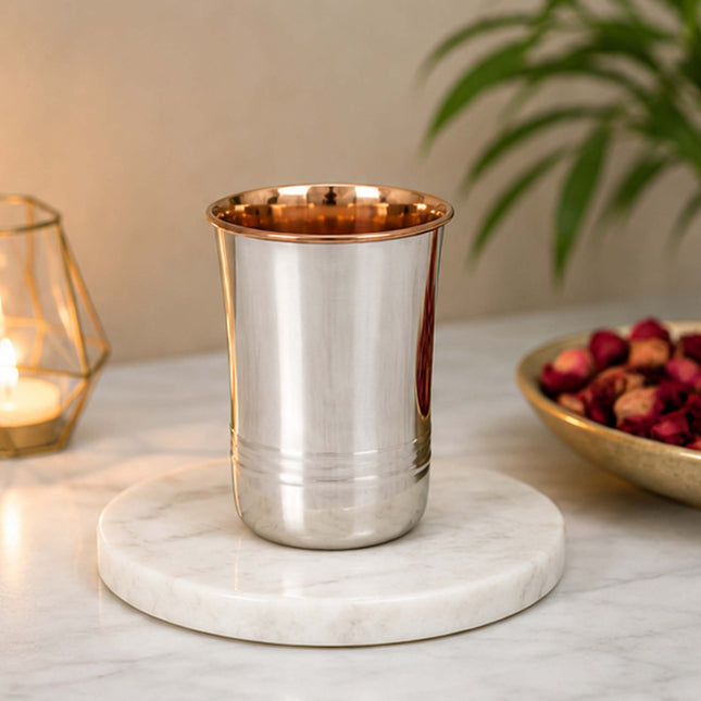 Mirrorline Flower Glass Set of 2 – Steel & Copper