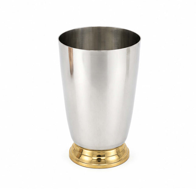 Two-Tone Steel & Brass Glass Set of 2