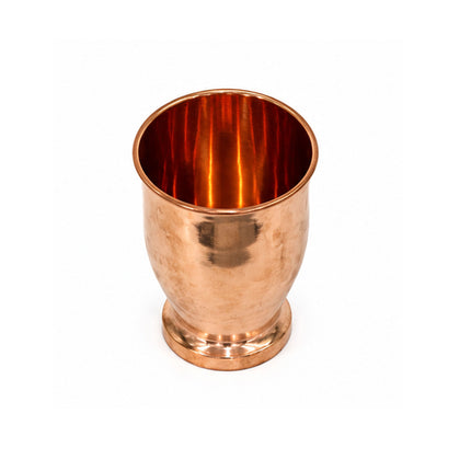 Hammered Copper Footed Glass – Handcrafted Julep Style Drinking Glass | Solid Copper Tumbler