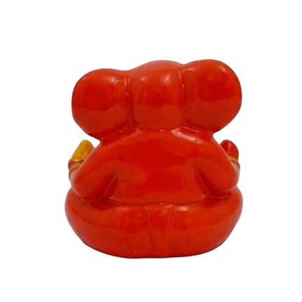 Small Orange Ganesha Statue – Mini Lord Ganesha Idol | Vighnaharta Ganpati Figurine for Home & Office