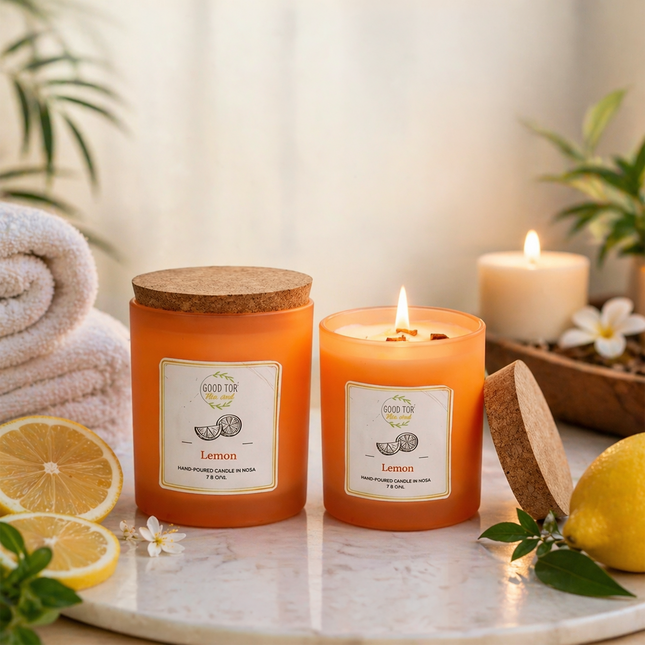 Good for the Soul Lemon Scented Hand-Poured Candle – 170g