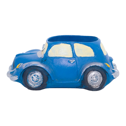 Handcrafted Quirky Blue Car Design Ceramic Pot – Multi-Use