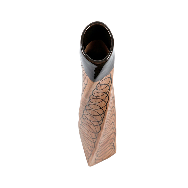 Handcrafted Tall Ceramic Vase with Artistic Pattern